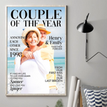 Custom Photo Vertical Poster - Personalized Anniversary Wedding Gifts For Husband, Wife, Couple - Side By Side Feels Safe