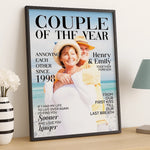 Custom Photo Vertical Poster - Personalized Anniversary Wedding Gifts For Husband, Wife, Couple - Side By Side Feels Safe