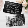 Custom Photo Metal Wallet Card - Personalized Anniversary Wedding Gifts For Husband And Wife, Him And Her - Together Feels Calm And True
