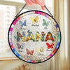 Custom Stained Glass Window Hanging Suncatcher - Personalized Mother's Day Gifts For Mom, Grandma - A Garden Of Love In Every Color