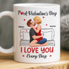 Custom Mug - Personalized Anniversary Wedding Gifts For Husband And Wife, Him And Her - One Life One Love