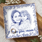 Custom Photo Full-Print Jewelry Dish - Personalized Mother's Day Gifts For Mom, Grandma - Holding Memories Close