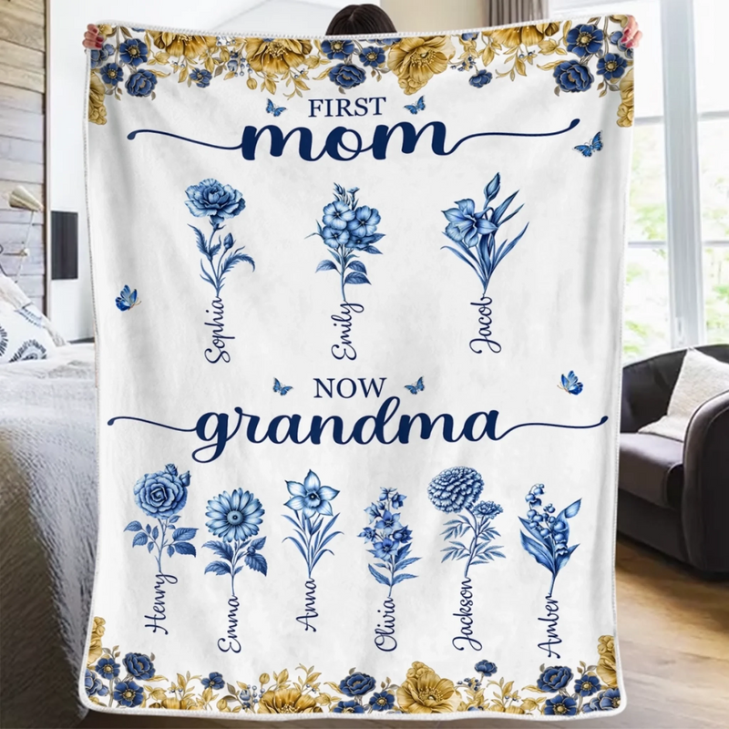 Custom Blanket - Personalized Mother's Day Gifts For Mom, Grandma - Love Unfolds