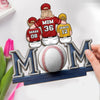 Raising Champions With Love - Family Personalized Custom Shaped 2-Layered Wooden Plaque With Flat Stand - Mother's Day, House Warming Gift For Mom, Sport Lovers, Sport Players