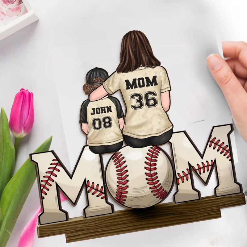 Teammates For Life - Family Personalized Custom Shaped 2-Layered Wooden Plaque With Flat Stand - Mother's Day, House Warming Gift For Mom, Sport Lovers, Sport Players