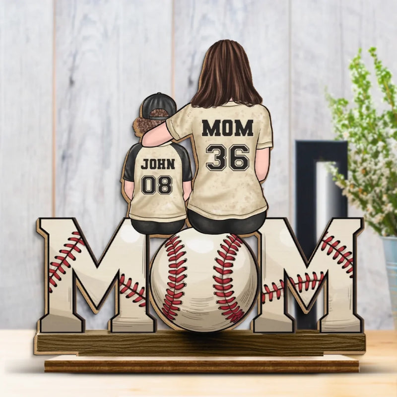 Teammates For Life - Family Personalized Custom Shaped 2-Layered Wooden Plaque With Flat Stand - Mother's Day, House Warming Gift For Mom, Sport Lovers, Sport Players