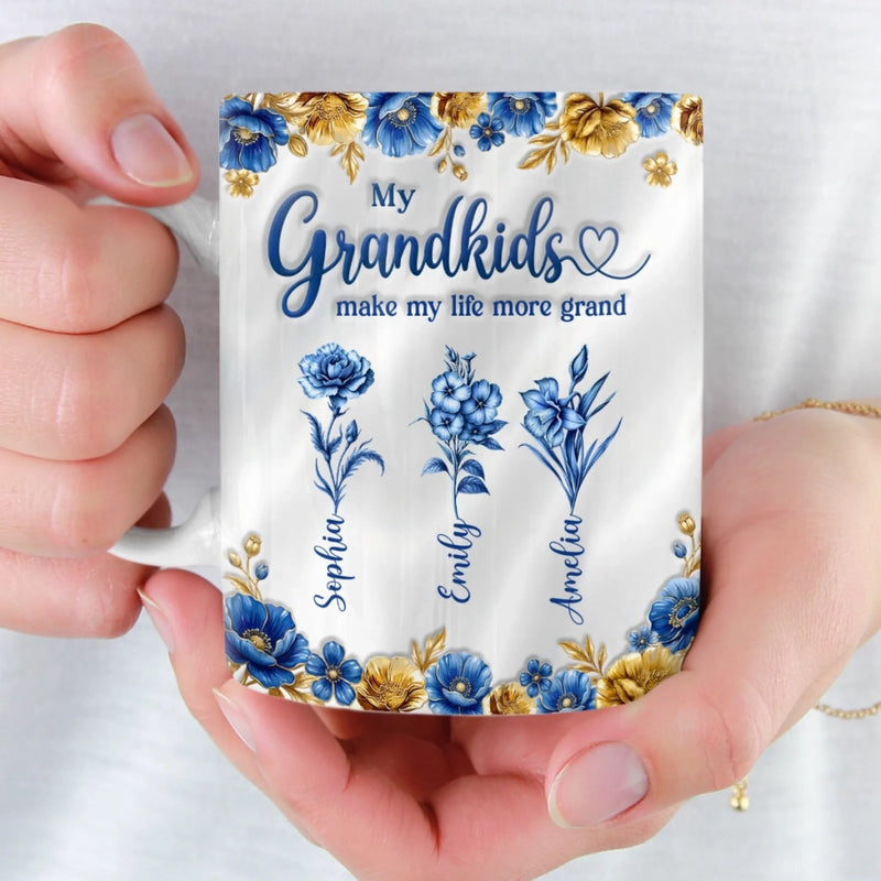 Custom Mug - Personalized Mother's Day Gifts For Mom, Grandma - A Lifetime Of Blooming Love