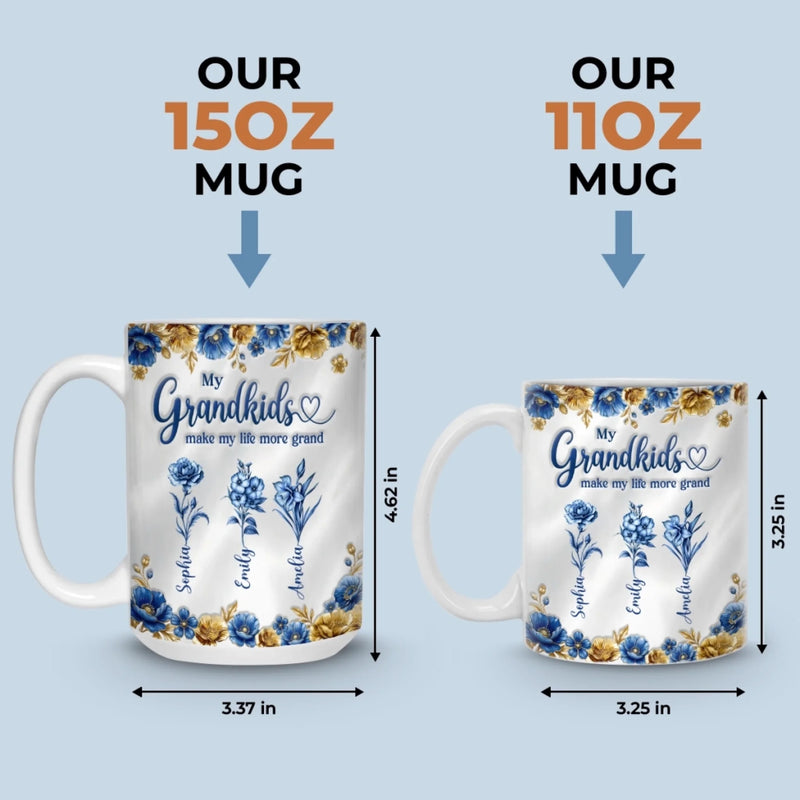 Custom Mug - Personalized Mother's Day Gifts For Mom, Grandma - A Lifetime Of Blooming Love