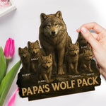 Papa Leads We Follow - Family Personalized Custom Shaped 2-Layered Wooden Plaque With Flat Stand - Father's Day, House Warming Gift For Dad, Grandpa