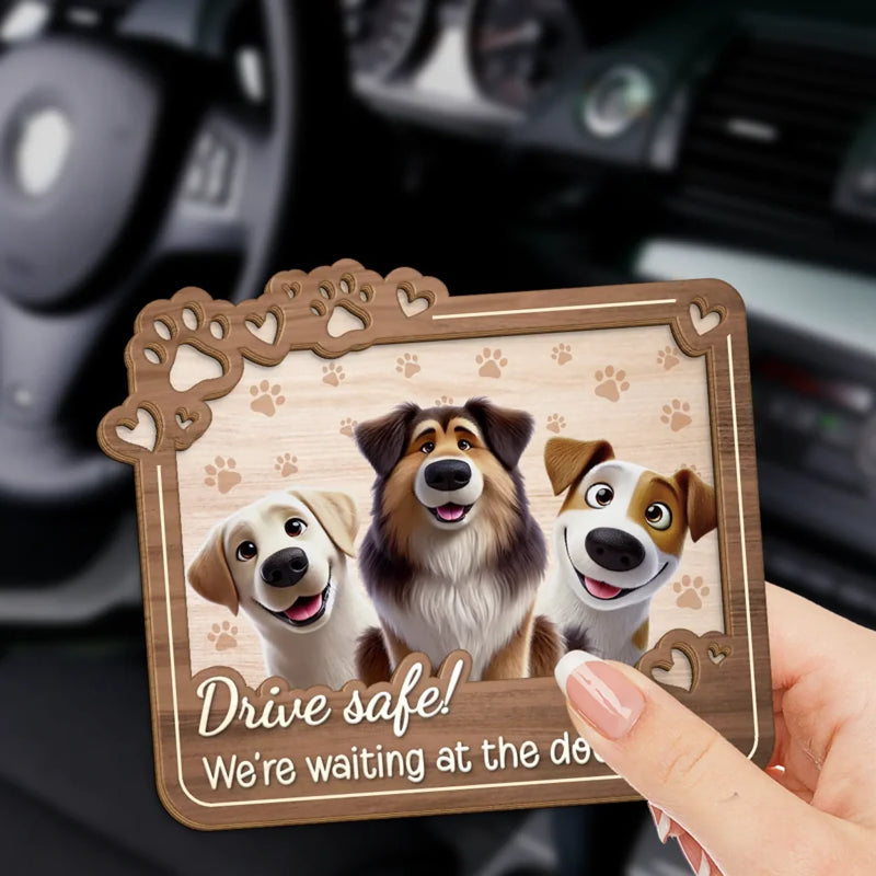 We're Watching You - Dog & Cat Personalized Custom Car Visor Clip - Gift For Pet Owners, Pet Lovers