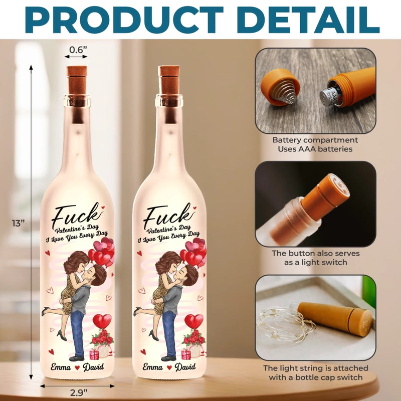 Custom Bottle Lamp - Personalized Anniversary Wedding Gifts For Husband And Wife, Him And Her - Years Passed Love Grows