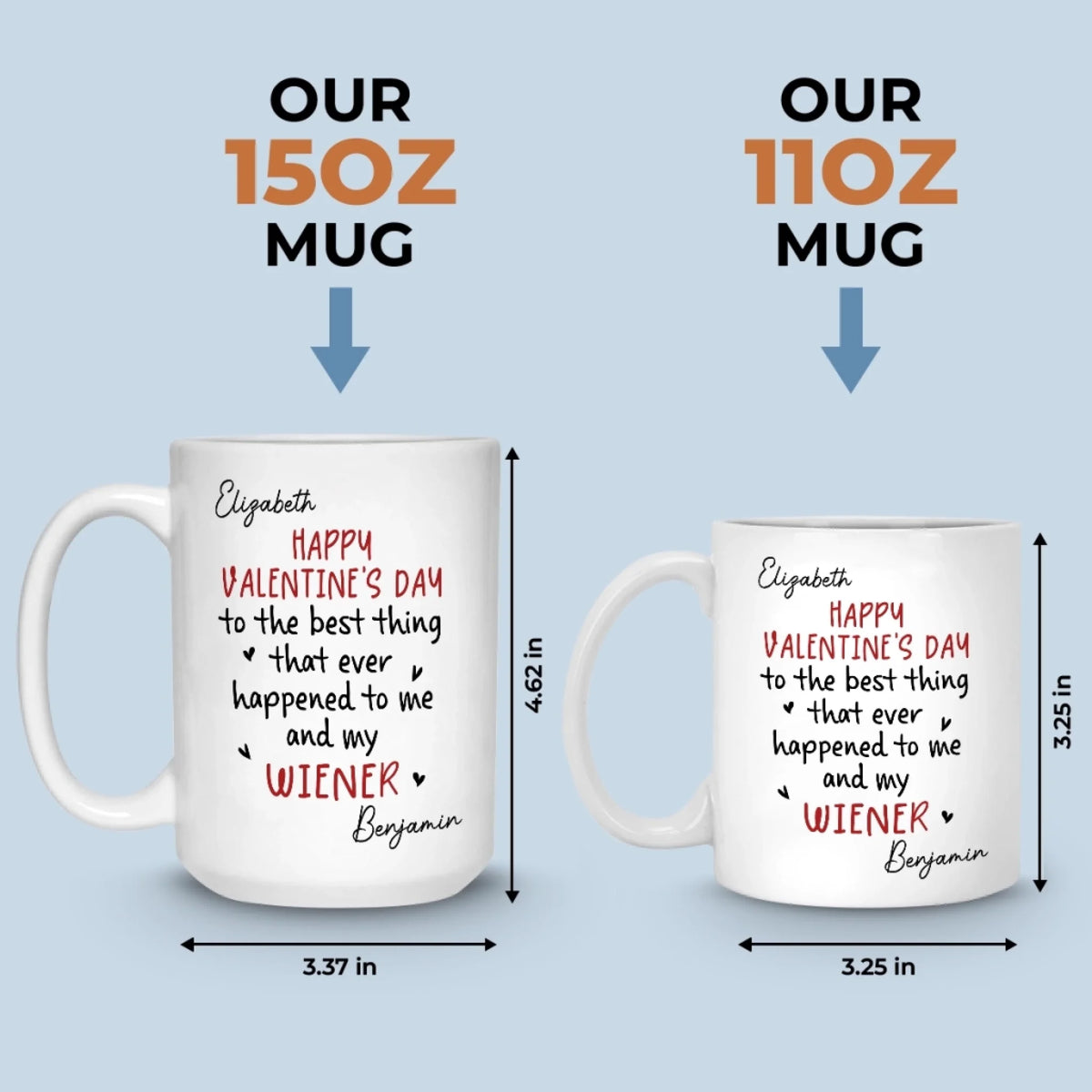 Custom Mug - Personalized Anniversary Valentine Wedding Gifts For Husband And Wife, Him And Her - Together We Grow Braver