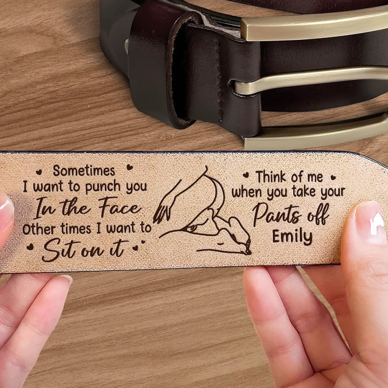 Custom Engraved Leather Belt - Personalized Anniversary Wedding Gifts For Husband And Wife, Him And Her - Love Chooses Us Again