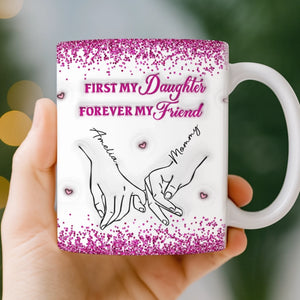 Custom 3D Inflated Effect Printed Mug - Personalized Birthday Gifts For Mom, Daughter - Loved More Than Coffee
