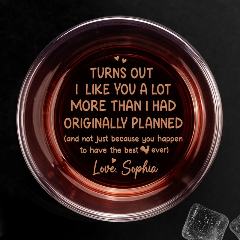 Custom Whiskey Glass - Personalized Anniversary Wedding Gifts For Husband And Wife, Him And Her, Wine, Bourbon, Whiskey Lovers - With You Life Unfolds