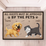 Custom Home Decor Decorative Mat - Personalized Birthday Gifts For Dog Cat Lovers, Dog Dad And Mom, Cat Owners - Fur Bosses Say Yes
