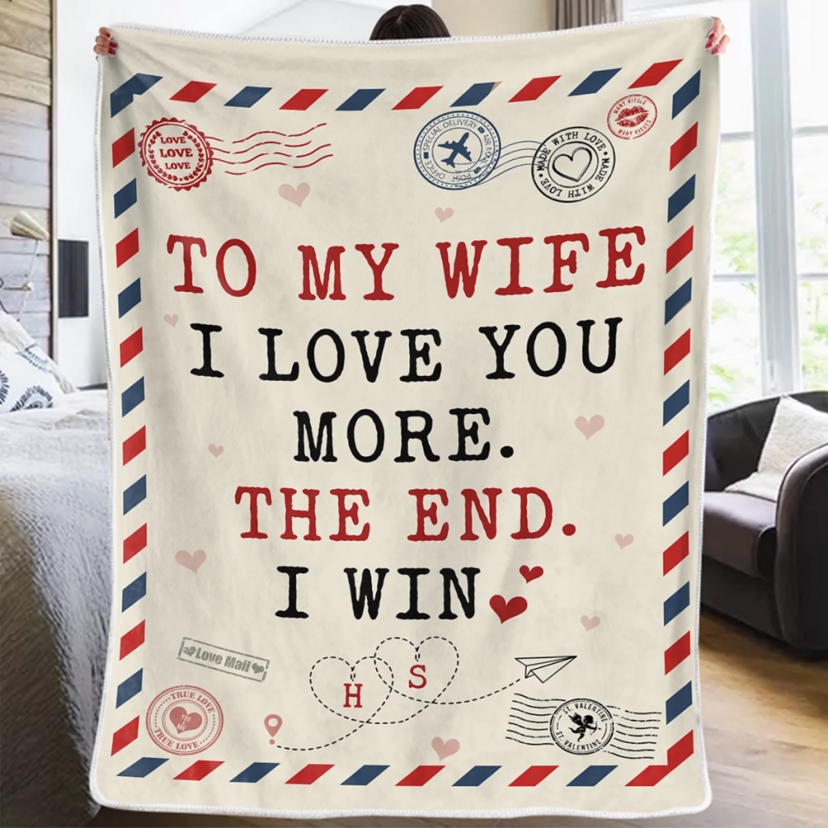 Custom Blanket - Personalized Anniversary Wedding Gifts For Husband And Wife, Him And Her - You Are My Chosen Calm