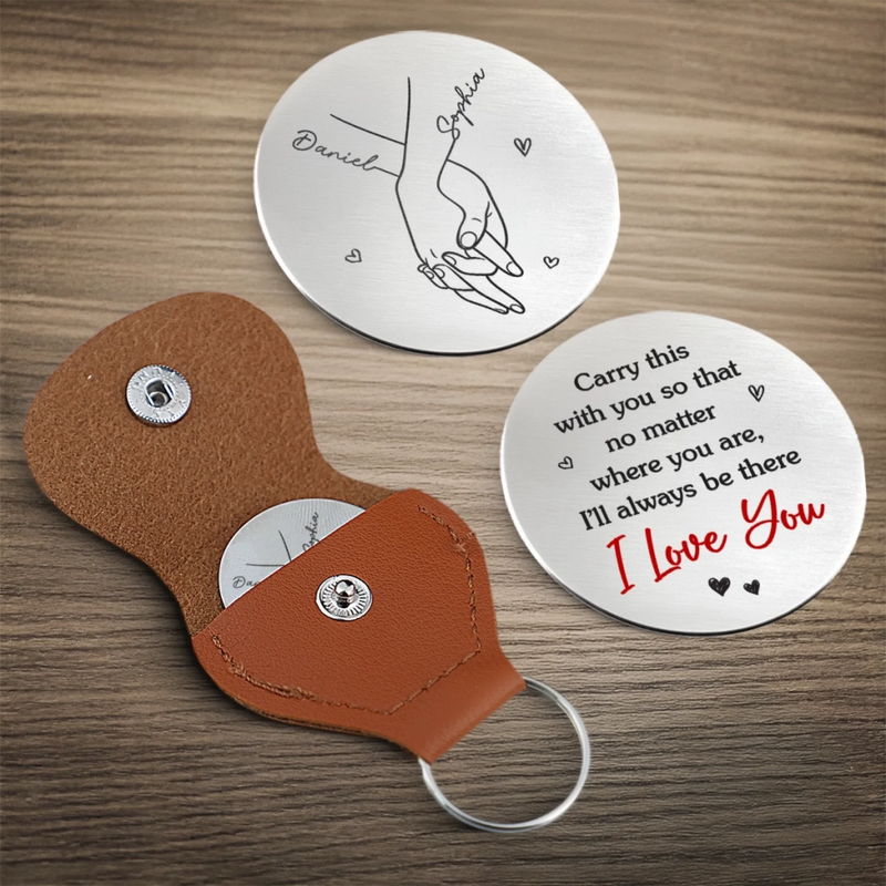 Custom Pocket Hug - Personalized Anniversary Wedding Gifts For Husband And Wife, Him And Her - Our Bond Deepens With Time