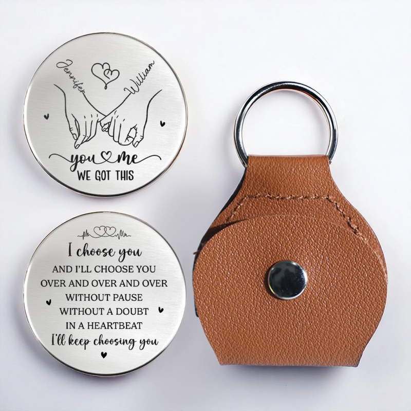 Custom Pocket Hug - Personalized Anniversary Wedding Gifts For Husband And Wife, Him And Her - Two Lives One Rhythm