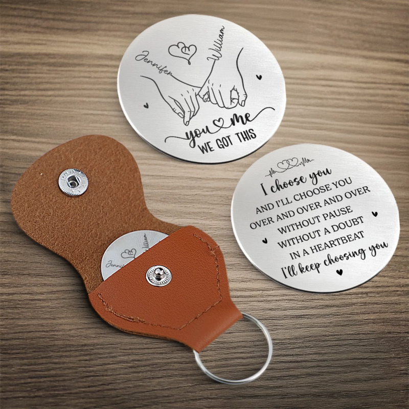 Custom Pocket Hug - Personalized Anniversary Wedding Gifts For Husband And Wife, Him And Her - Two Lives One Rhythm