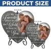 Custom Photo Heart Shaped Stone With Stand - Personalized Anniversary Wedding Gifts For Husband And Wife, Him And Her - Next To You