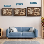 Custom Photo Horizontal Poster, Canvas - Personalized Anniversary Wedding Gifts For Husband And Wife, Him And Her - Love Feels Easy Here