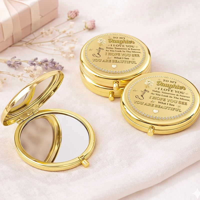 Custom Compact Mirror - Personalized Birthday Gifts For Daughter - Another Year Fabulous