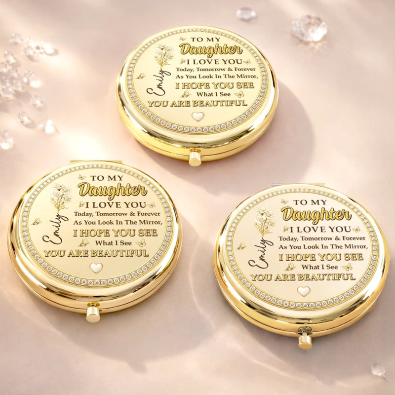 Custom Compact Mirror - Personalized Birthday Gifts For Daughter - Another Year Fabulous
