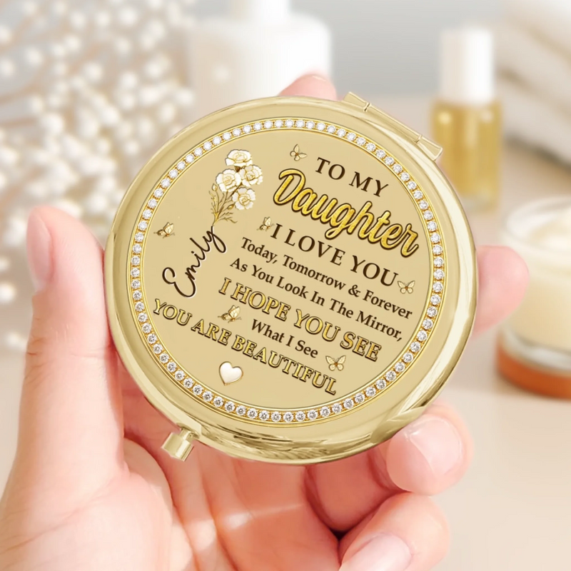 Custom Compact Mirror - Personalized Birthday Gifts For Daughter - Another Year Fabulous
