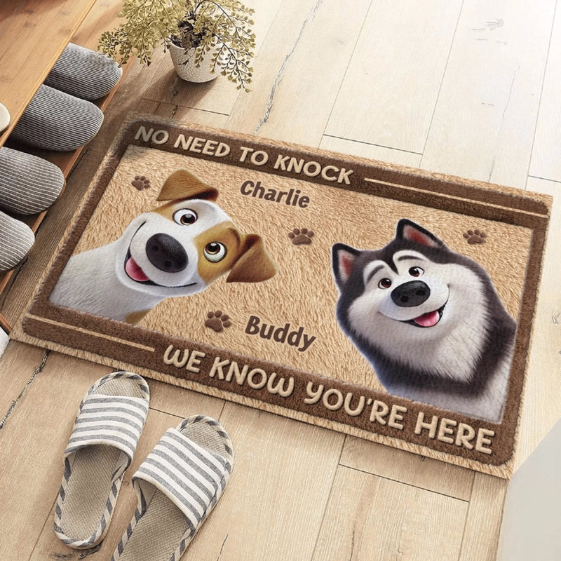 Custom Home Decor Decorative Mat - Personalized Birthday Gifts For Dog Lovers, Dog Dad And Mom - House Full Of Paws