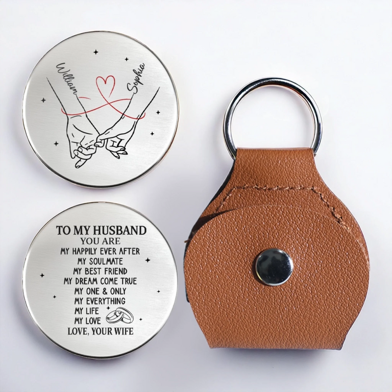 Custom Pocket Hug - Personalized Anniversary Wedding Gifts For Husband And Wife, Him And Her - You Make Life Feel Lighter