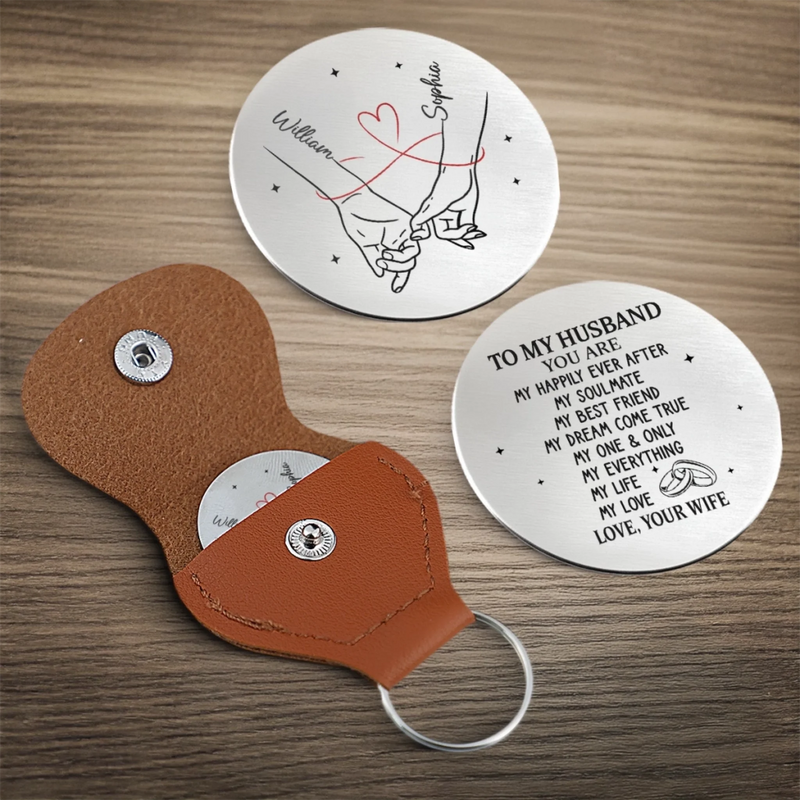 Custom Pocket Hug - Personalized Anniversary Wedding Gifts For Husband And Wife, Him And Her - You Make Life Feel Lighter