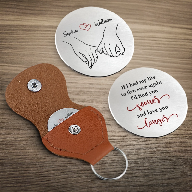 Custom Pocket Hug - Personalized Anniversary Wedding Gifts For Husband And Wife, Him And Her - Choosing Love Over And Over