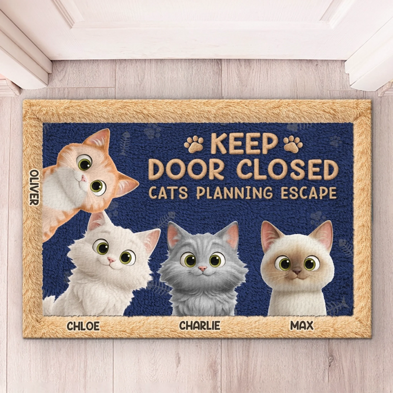 Custom Home Decor Decorative Mat - Personalized Birthday  Gifts For Cat Lovers, Cat Mom And Dad - Hope You Like Cats