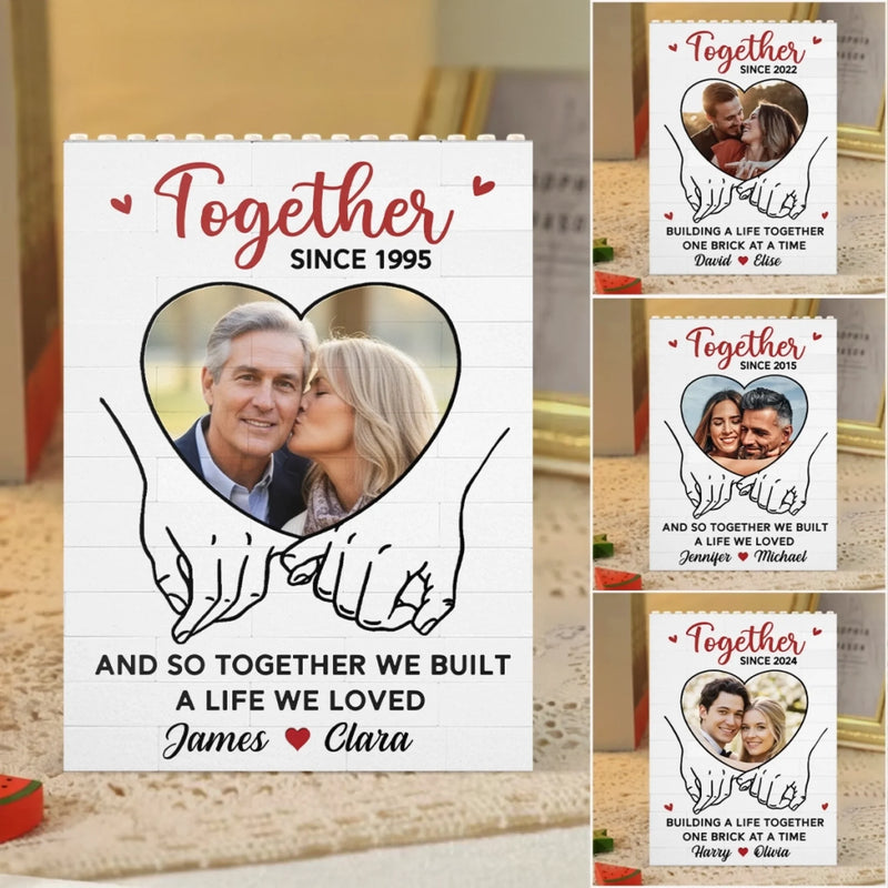 Custom Photo Vertical Rectangle Shaped Building Brick Blocks - Personalized Anniversary Wedding Gifts For Husband And Wife, Him And Her - You Are My Everyday Peace