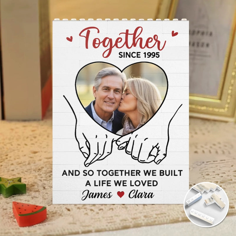 Custom Photo Vertical Rectangle Shaped Building Brick Blocks - Personalized Anniversary Wedding Gifts For Husband And Wife, Him And Her - You Are My Everyday Peace
