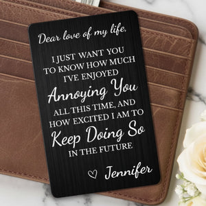 Custom Photo Metal Wallet Card - Personalized Anniversary Wedding Gifts For Husband And Wife, Him And Her - Two Hearts Growing Forward