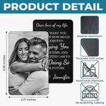 Custom Photo Metal Wallet Card - Personalized Anniversary Wedding Gifts For Husband And Wife, Him And Her - Two Hearts Growing Forward