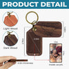Custom Photo Wooden Keychain - Personalized Anniversary Wedding Gifts For Husband And Wife, Him And Her - Love Chosen In Small Ways
