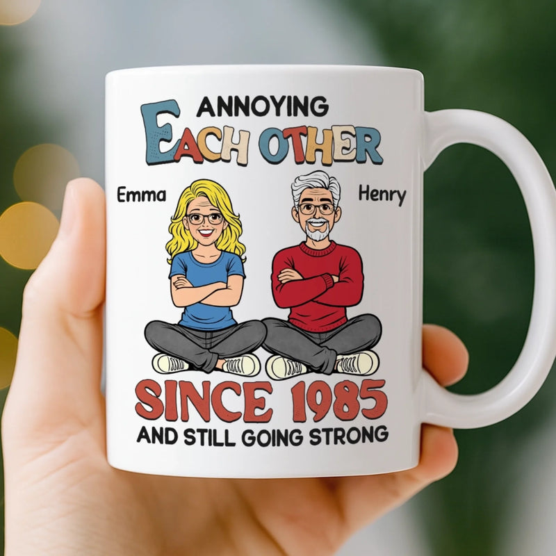 Custom Mug - Personalized Anniversary Wedding Gifts For Husband And Wife, Him And Her - Growing Old With You