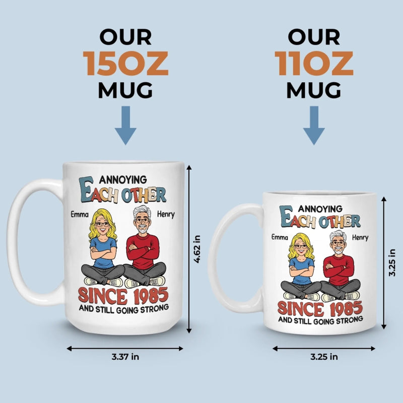 Custom Mug - Personalized Anniversary Wedding Gifts For Husband And Wife, Him And Her - Growing Old With You