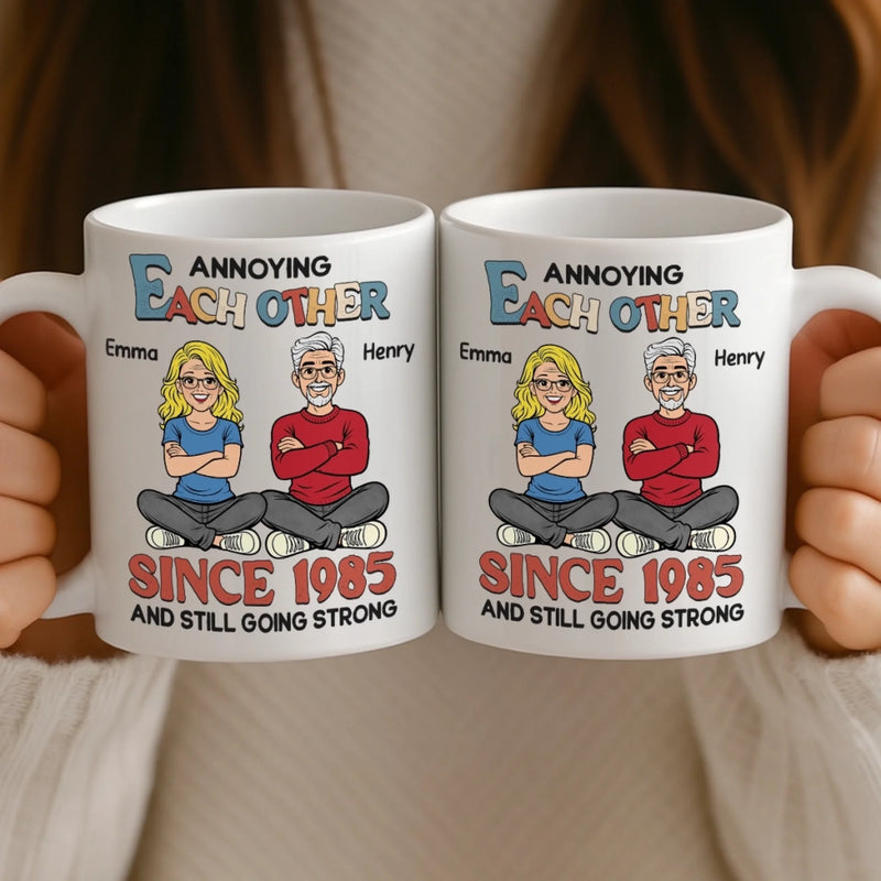 Custom Mug - Personalized Anniversary Wedding Gifts For Husband And Wife, Him And Her - Growing Old With You