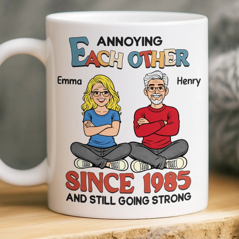 Custom Mug - Personalized Anniversary Wedding Gifts For Husband And Wife, Him And Her - Growing Old With You