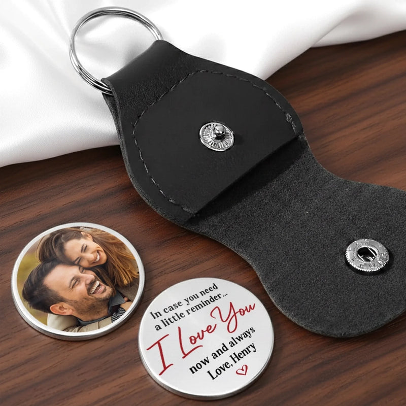 Custom Photo A Little Hug Goes A Long Way - Couple Personalized Custom Pocket Hug - Gift For Husband Wife, Anniversary