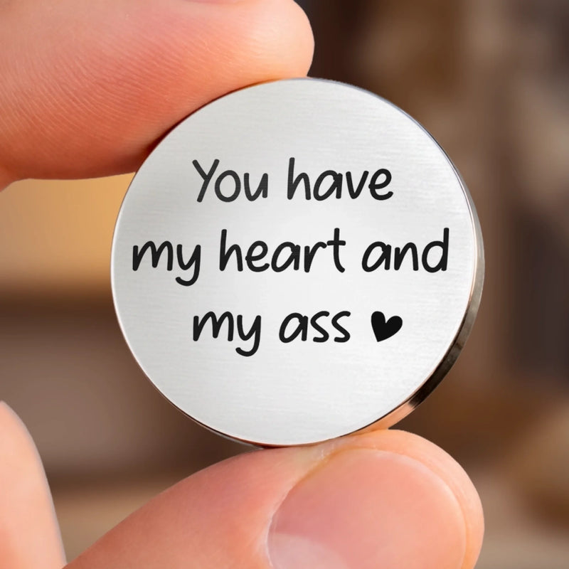 Custom Pocket Hug - Personalized Anniversary Wedding Gifts For Husband And Wife, Him And Her - Carry Love Everywhere You Go