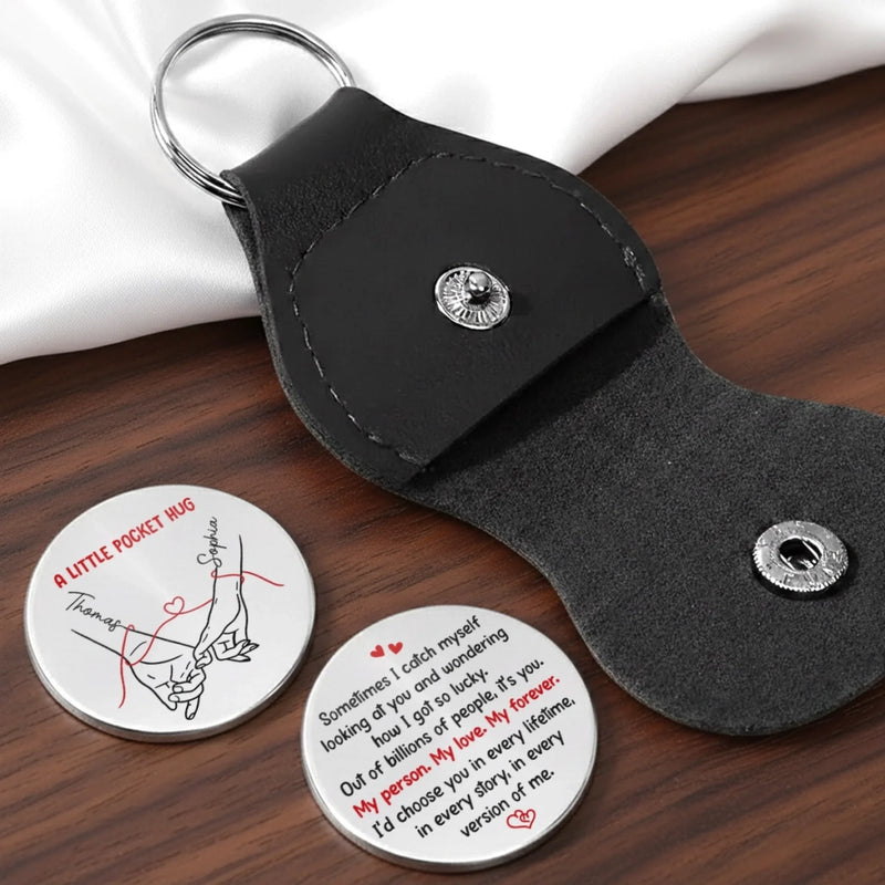 Custom Pocket Hug - Personalized Anniversary Wedding Gifts For Husband And Wife, Him And Her - My Favorite Passenger
