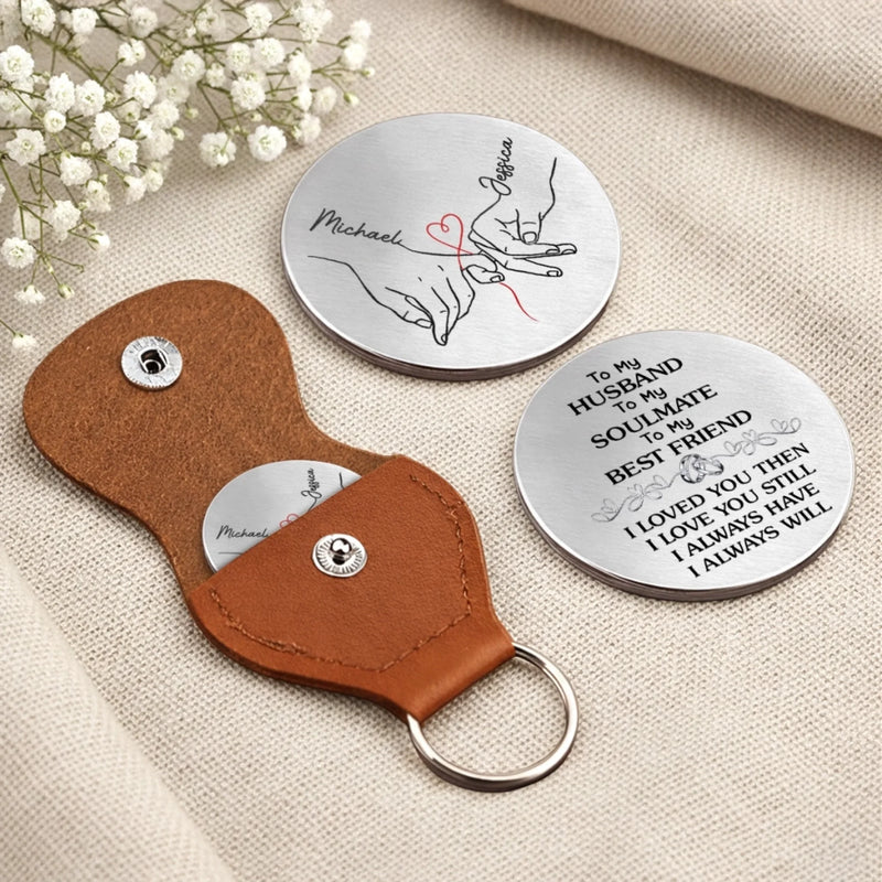 Custom Pocket Hug - Personalized Anniversary Wedding Gifts For Husband And Wife, Him And Her - Forever Means Us