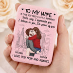 Custom LED Compact Makeup Mirror - Personalized Anniversary Wedding Gifts For Husband And Wife, Him And Her - Built On Care And Trust