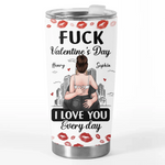 Custom Tumbler - Personalized Anniversary Wedding Gifts For Husband And Wife, Him And Her - Love You On Repeat