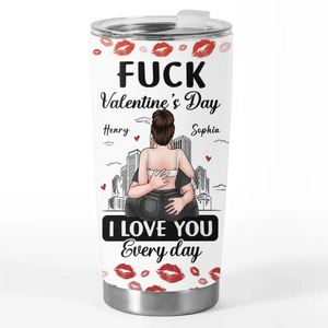 Custom Tumbler - Personalized Anniversary Wedding Gifts For Husband And Wife, Him And Her - Love You On Repeat